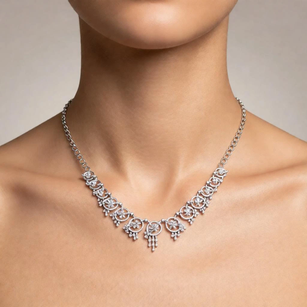 Aurora Circle Bloom Necklace