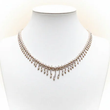 Diamond Vine Drop Necklace