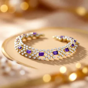 Purple Regal Lattice Necklace