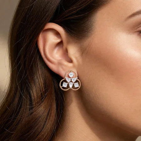 Veloura Twin Halo Studs