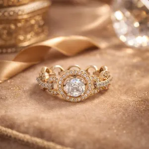 Regal Halo Chain Ring