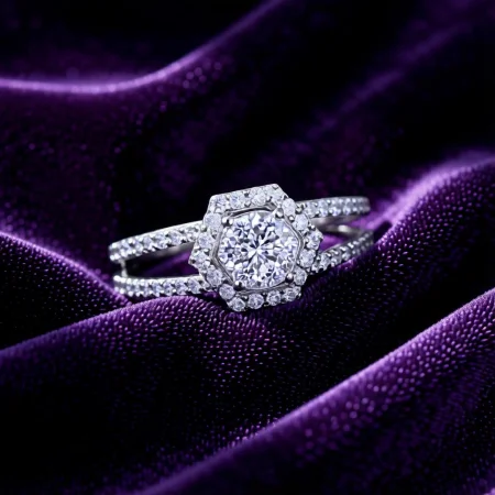 Classic Halo Split Shank Ring