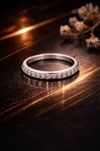 Classic Pavé Band Silver Ring