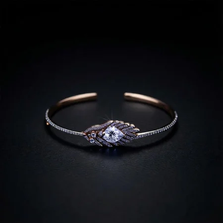 Feather Grace Silver Bracelet