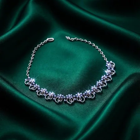 Floral Arc Statement Necklace