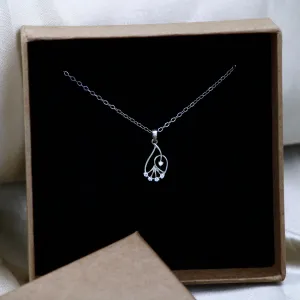 Floral Whisper Drop Pendant