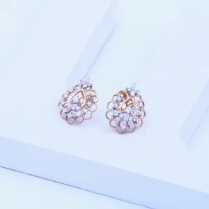 Rosette Spiral Stud Earrings