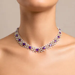 Purple Regal Lattice Necklace