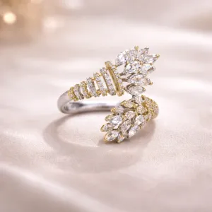 Feather Open Statement Ring