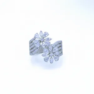 Floral Bloom Silver Ring