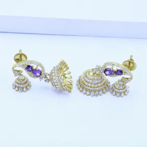 Amethyst Jhumka Earrings