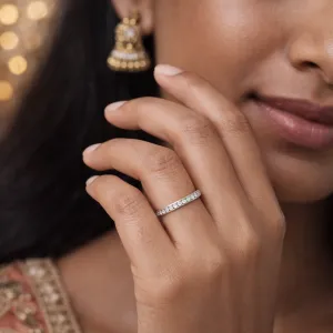 Classic Pavé Band Silver Ring