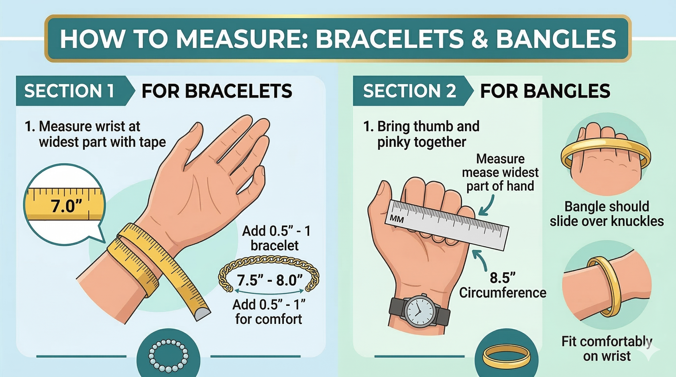 Bracelet Size Guide